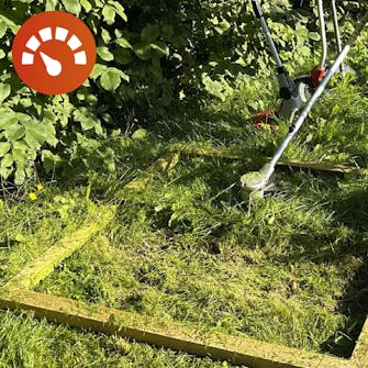 Test af græstrimmere: Hastighed Test af græstrimmere: Hastighed